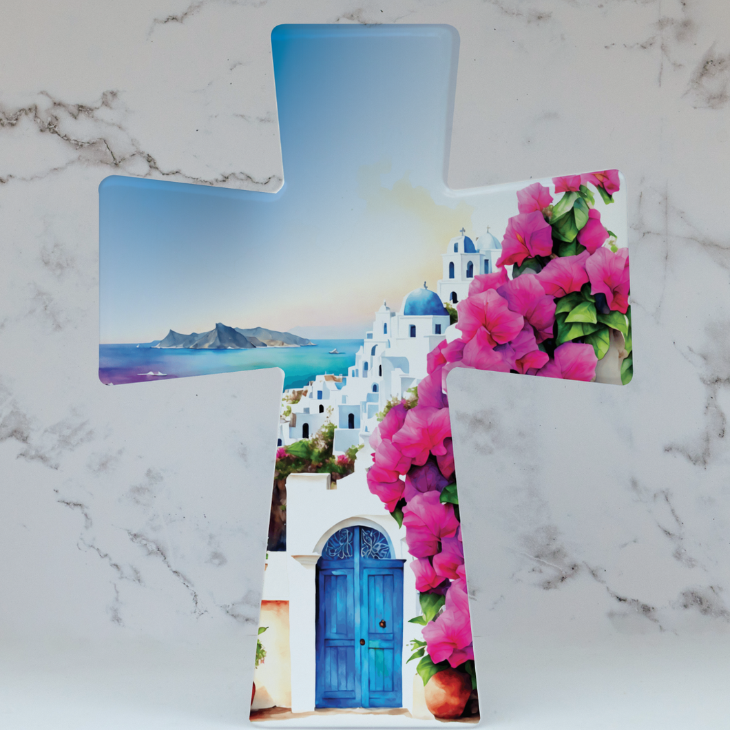 Santorini Ceramic Crosses