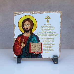 Lords Prayer Slate Icon Greek or English