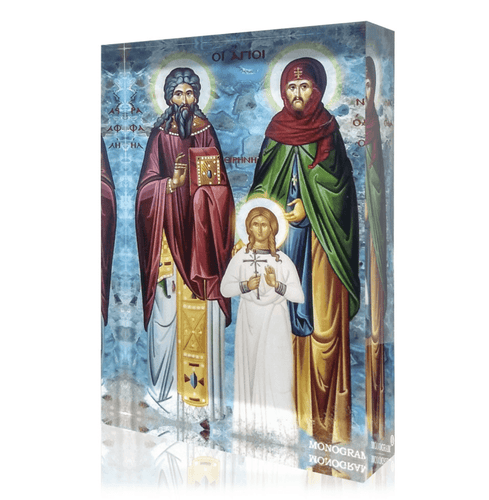 Άγιοι Ραφαήλ, Νικόλαος και Ειρήνη Saints Raphael Nikolaos and Irini Icon